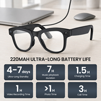 Lunettes connectées multifonctionnelles avec 16 Go de stockage, enregistrement vidéo 20MP, numérisation d'images IA, fonction d'appel téléphonique et traduction intelligente