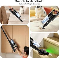 Aspirateur Silencieux Sans Fil à Batterie pour Voiture, Hôtel, Poils d'Animaux, Tapis, avec Filtre HEPA et Lumière Verte