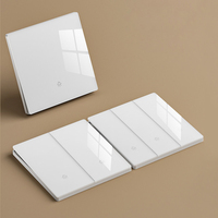 Prise murale industrielle KESHIQI en verre trempé anti-rayures et anti-huile 13A/10A avec ports USB faciles à nettoyer pour la maison, l'hôtel et la chambre