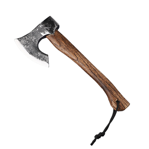 PERKIN STEEL INDUSTRIES Hacha de Supervivencia Portátil para Campamento, Caza y Bricolaje, Forjada en Acero Inoxidable con Alto Contenido de Carbono, con Mango de Madera - Product Image 1