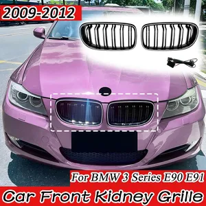 Para BMW Serie 3 E90 E91 325i 335i LCI 2009-2012, Parrilla Delantera con Luz LED, Cubierta Protectora de Carreras, Kits de Carrocería - Product Image 1