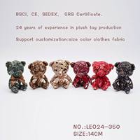 Porte-clés ours en peluche mignon nouveau tissu peluche douce accessoires de voiture cadeau ours en peluche écologique certifié CE/EN71