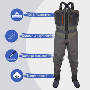 Offre Spéciale nouveau Style hommes et femmes 3-5 couches tissu respirant poitrine fermeture éclair poche <span class=keywords><strong>chaussettes</strong></span> imperméable pêche Waders - Product Image 3