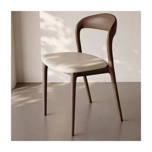 Chaise de salle à manger en bois de luxe moderne nordique, table basse de salon, table de banquet rétro - Product Image 1