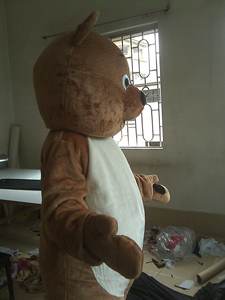 Prix usine personnalisé en peluche adulte grand ours en peluche mascotte Costume unisexe dessin animé Halloween fêtes de pâques carnavals couleur jaune - Product Image 5