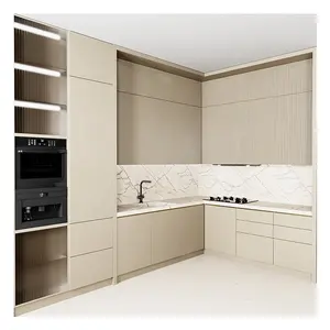 Shaker style kitchen cabinet made by white lacquer kitchen cabinet doors