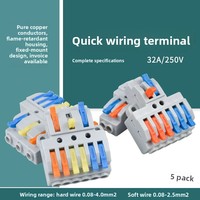 Connecteur rapide pour câblage électrique d'électricien, bornier de connexion rapide de type fixe