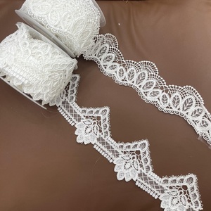 AFFINITY, venta al por mayor, <span class=keywords><strong>cinta</strong></span> de encaje de cordón blanco personalizado, velo de novia, cordones químicos bordados franceses, adorno <span class=keywords><strong>para</strong></span> cortina, vestido de muselina - Product Image 4