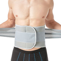 Corsé ortopédico para aliviar el dolor de tensión médica, faja gris de neopreno, banda elástica para tirar, cinturón de soporte Lumbar de cintura fuerte
