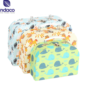 Exquisita ropa de bebé recién nacido conjuntos de calcetines ducha Infantil Niño papel cartón caja de embalaje de regalo maleta con asa - Product Image 5