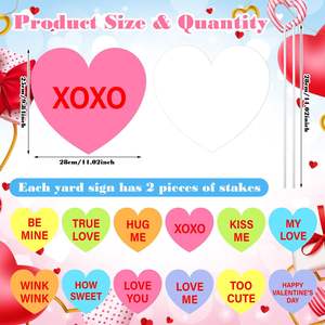 Meilleures ventes : Décoration de jardin en forme de cœur pour la Saint-Valentin, décoration de pelouse extérieure, signes de jardin avec des proverbes sucrés - Product Image 4