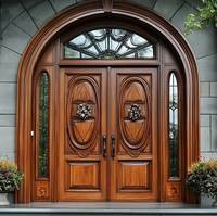 Porte d'entrée en bois Sunnysky, porte en bois stratifié moderne, porte en bois massif intérieure, design simple, porte en bois principale
