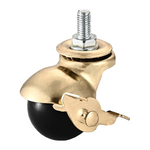 Roulettes pivotantes modernes en acier léger et PP, capacité de charge 25 kg, durables, pour usage extérieur, salle à manger, hôpital, école, plusieurs tailles, filetées - Product Image 2