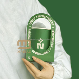 Portavasos Doble Ecológico para Café Caliente con Asa, para 2 Vasos de Papel, Personalizado para Cafeterías Premium - Product Image 5