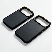 Coque de téléphone en métal avec fenêtre d'appareil photo et clavier en métal, en TPU+PC, compatible avec le cuir, pour iPhone 18 17 16 15 Pro Max