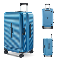 Maleta de Viaje Expandible Ligera de ABS+PC, Diseño Clásico y Moderno, Apertura Frontal, Ruedas Giratorias de Aluminio, Cierre TSA, Silenciosa, Ruedas 360°, Poliéster