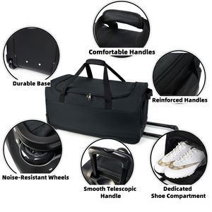Nessun MOQ Personalizzato Borsa Duffle con Ruote Calcio 71.5L Viaggio <span class=keywords><strong>Palestra</strong></span> Attrezzatura Allenamento con Scomparto Scarpe Sep - Product Image 4
