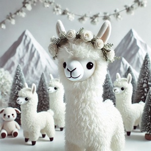Trắng Alpaca Thú nhồi bông đồ chơi sang trọng đáng yêu llama Thú nhồi bông đồ chơi sang trọng Alpaca đồ chơi - Product Image 2