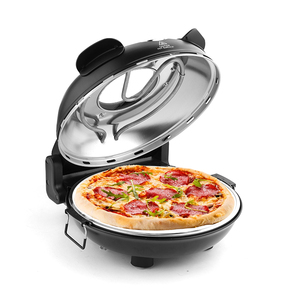 <span class=keywords><strong>Horno</strong></span> Eléctrico <span class=keywords><strong>para</strong></span> Pizza de 12 Pulgadas con Placa de <span class=keywords><strong>Cerámica</strong></span>, 1200W, Multifunción, Temperatura Ajustable, Calentamiento sin Aceite, Fácil de Usar en el Hogar - Product Image 2