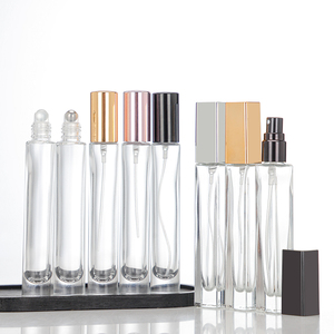 Botella de Vidrio Redonda de 10 ml para Perfume o Aceite Esencial con Rodillo, Tapa de Plástico con Corona, Botella de Muestra Pequeña, Simple y Portátil - Product Image 4