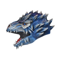 Masques en latex amusants et réalistes de dragon et d'animaux pour Halloween, masques complets faits à la main, accessoires de tête