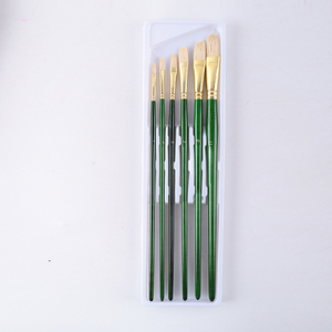 Lot de 6 Nylon <span class=keywords><strong>Laine</strong></span> <span class=keywords><strong>Vert</strong></span> Miniatures Tripolaires Mélange Artiste Brosse de Lavage <span class=keywords><strong>D</strong></span>'<span class=keywords><strong>eau</strong></span> Gouache Peinture Pinceaux - Product Image 3