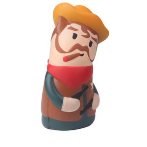 Pu Foam Cowboy Fidget Toy With Hat And Bandana For Kids 5 To 7 Years Unisex Slow <b>Rebound</b> Stress Relief Toy - Product Image 4