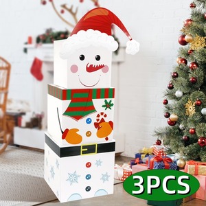 Christmas gift <b>box</b> with lid, reusable, stackable, nested <b>box</b>, unique for Christmas <b>parties</b>, customizable according to needs - Product Image 1