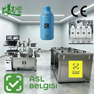 Machine de marquage laser UV double GS1 DataMatrix pour codes de traçabilité et codes anti-contrefaçon, intérieur/extérieur, pour ligne de production de flacons cosmétiques - Product Image 4