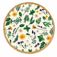 Set de table en feutre non tissé épais et doux, imprimé, facile à nettoyer, résistant à la chaleur, écologique, emballage carton pour la salle à manger à domicile