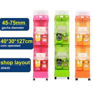 Arcade Gaming Gashapon Machine 45-75mm Gacha Kids Win Prize Game Coin Pusher Gachapon Machine Maquina Gashapon <span class=keywords><strong>Electronica</strong></span> - Product Image 2