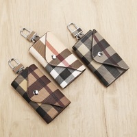 Dompet Kulit PU Logo Kustom, Tempat Kartu ID, Tempat Penyimpanan Kunci Mobil, Tas Lipat untuk Perjalanan dengan Kantong Koin Berikat Kancing