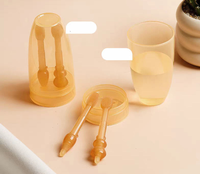 Ensemble de nettoyage buccal pour bébé, nettoyeur de langue en silicone PPSU, brosse à dents souple pour nourrissons avec étui de rangement pour les soins buccaux des nouveau-nés et des tout-petits