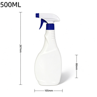 Bouteille en plastique personnalisée de 500 ml avec pulvérisateur à gâchette pour le nettoyage domestique, l'entretien automobile, le nettoyant mousse pour pneus, le nettoyant pour salle de bain, la cuisine et le nettoyant pour vitres