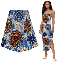 Tissu en gros de haute qualité100 % polyester tissu batik double face 100gsm115cmRobe, sac à main, pagne, bandana