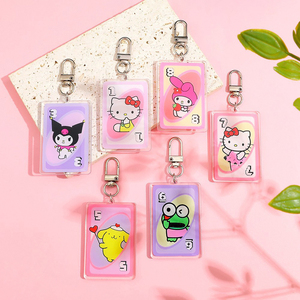 Custom <b>Anime</b> Cartoon Big Eye Frog Key Chain Pendant Irregular Shape PVC Material UV Printing Fashion Trend Small Gift Souvenir - Product Image 1