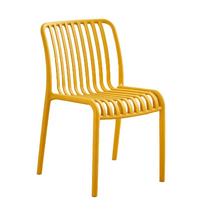 Chaise d'extérieur empilable en plastique moderne, vente en gros, chaise de jardin en PP