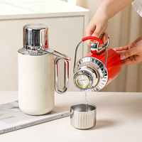 Bouteille d'eau isotherme en acier inoxydable avec affichage mécanique de la température, poignée extérieure, théière isotherme, tasse isotherme