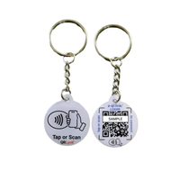 2024 WeiTai EM4305 NFC Epoksi Akıllı Etiket Çift Taraflı Mini RFID Su Geçirmez Üyelik Kartı