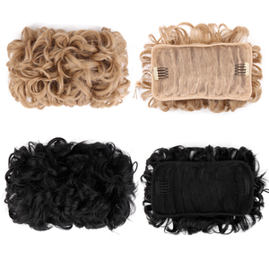 <span class=keywords><strong>Chignon</strong></span> court bouclé désordonné à nouer, extension de cheveux synthétiques extensibles, <span class=keywords><strong>pince</strong></span> à cheveux, <span class=keywords><strong>chignon</strong></span> scrunchie, postiche en plateau - Product Image 4