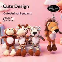 Peluche personnalisable par sublimation : Tigre, Lion, Girafe, Lapin aux grands yeux, motif forêt, impression par transfert thermique, cadeau