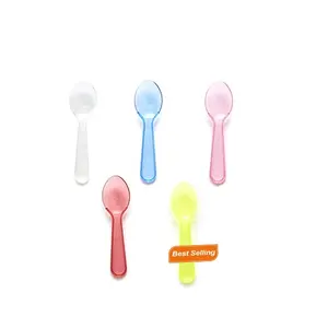 Cucharas desechables de plástico para hacer helados, cucharas de plástico para degustación, salsas y aperitivos