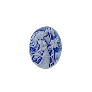 Original Factory Carved cameos carved 35 mm hand made for jewellery making