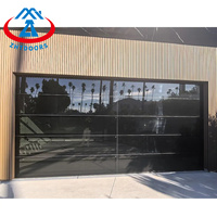 Puertas de Garaje Automáticas Inteligentes Wifi Premium ZHTDOORS de 8 x 7 Pies, Color Negro, para Casas