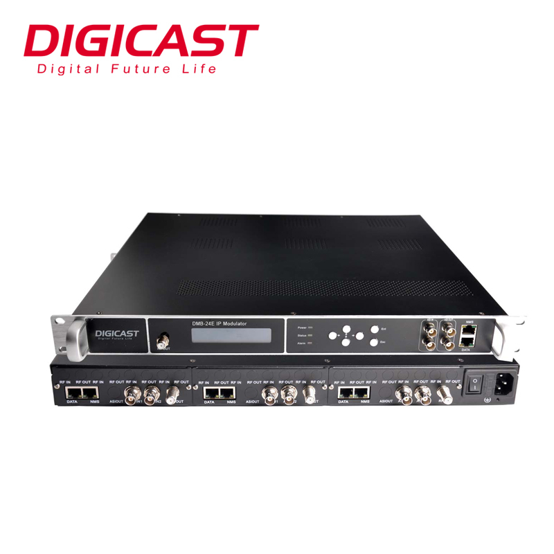 DMB-24E DVB T2 Modulateur D'IP QAM Modulateur de TÉLÉVISION D'hôtel Solution Modulateur Numérique Avec Des Prix Bas