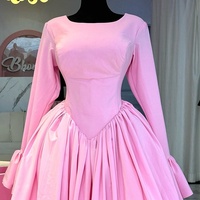 Robes élégantes pour femmes à col rond, manches longues, avec lanière dorsale, taille haute, coupe trapèze, Sehe Fashion