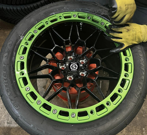 Rines Forjados Monoblock Beadlock Cóncavos Profundos en Verde, Rojo y Negro de 17X10, 18X9 y 19X9.5/10 para BMW 5X112 5X120 - Product Image 6