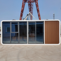 Maison conteneur de luxe modulable et confortable, type Apple Cabin Space Capsule, 2 chambres avec cuisine