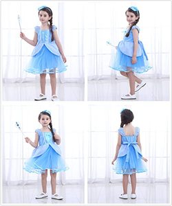 <span class=keywords><strong>Disfraz</strong></span> de princesa para niños pequeños para fiestas de cumpleaños para niños Tamaño 2T-6T - Product Image 5