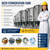 Fermenteur conique pour brassage à domicile en acier inoxydable 200L 500L 1000L 1Bbl 3Bbl 5Bbl 7Bbl